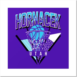 Utah Basketball Throwback 90s Hornacek Posters and Art